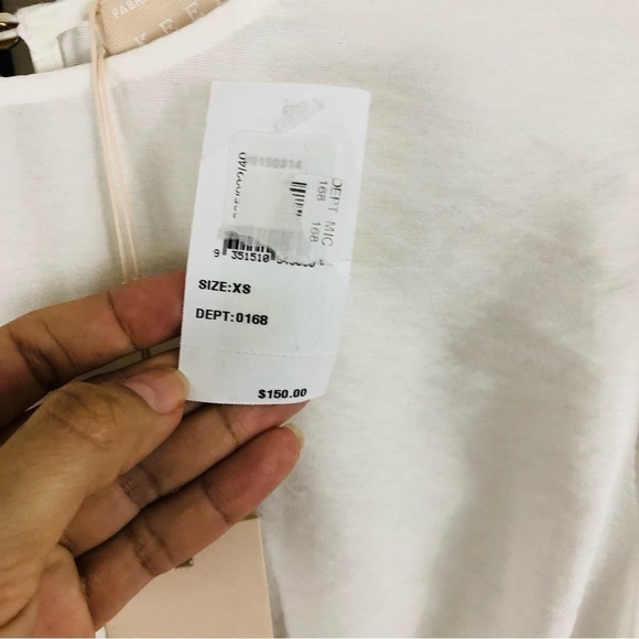 NWT KEEPSAKE the label white secure blouse, cinched waist,puffy sleeves women XS - Picture 11 of 13